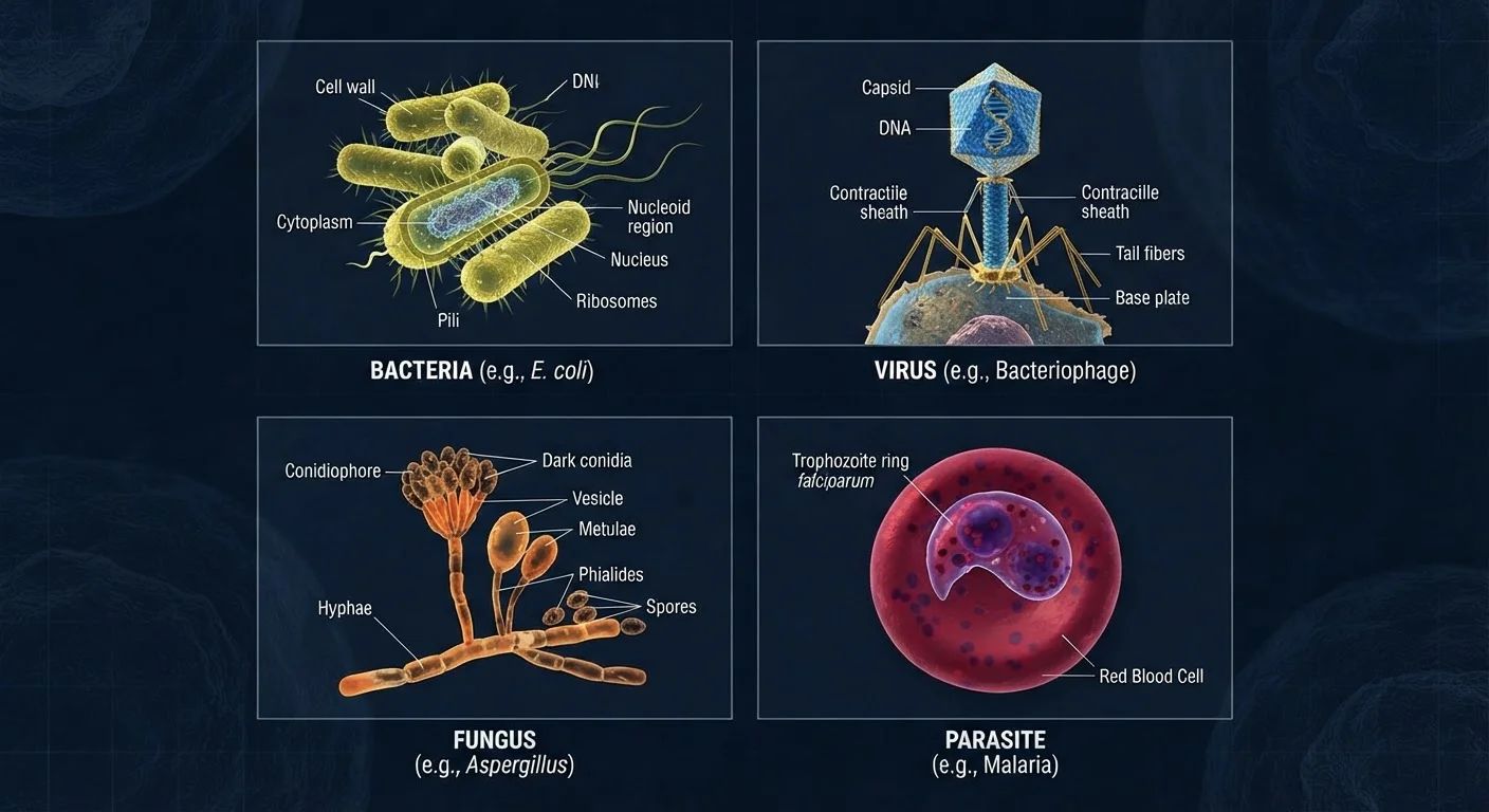 Bacteria, Viruses, Fungi, and Parasites: How Infections Differ