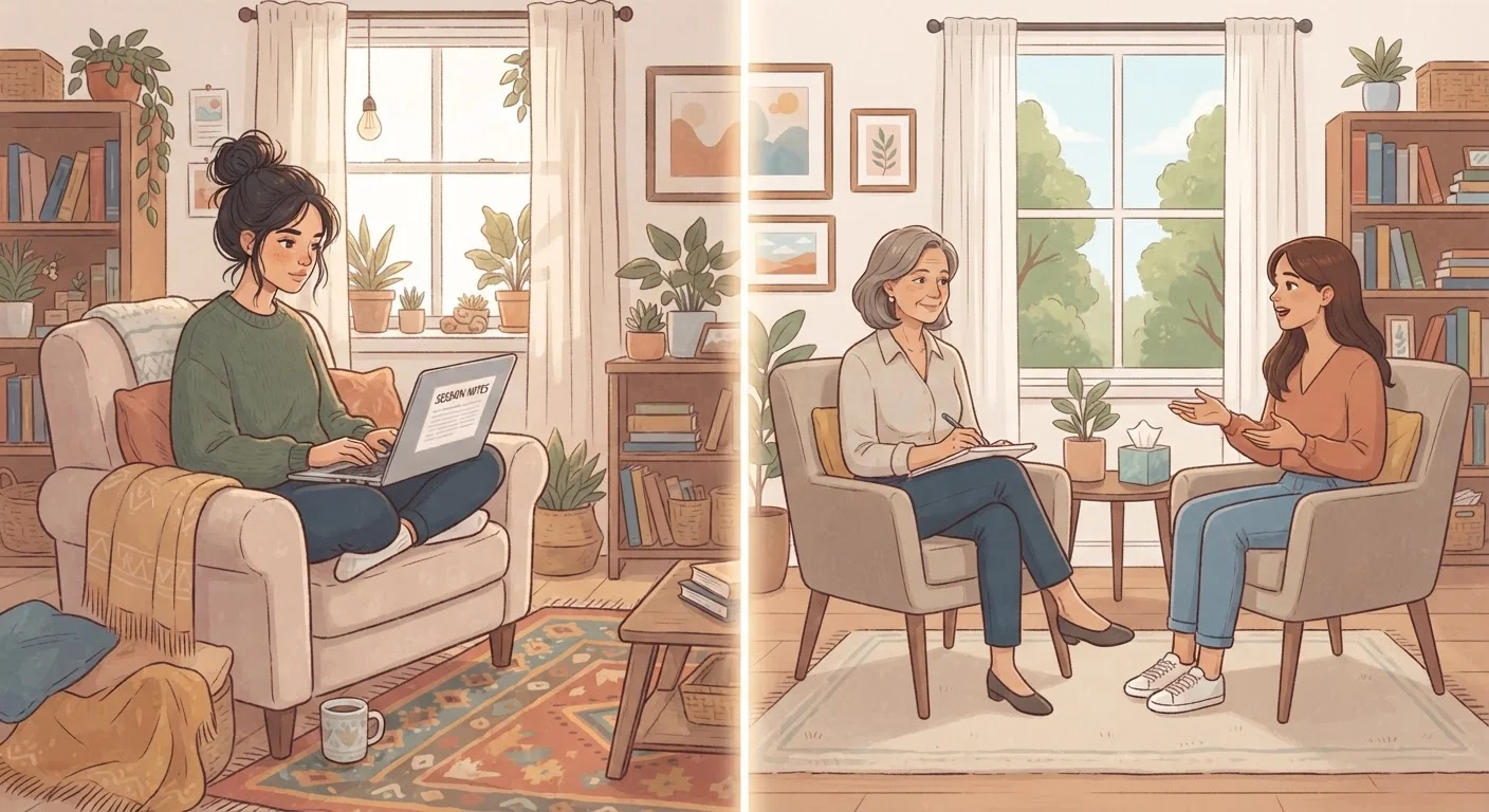 Online Therapy vs In-Person Therapy: What Changes and What Stays the Same